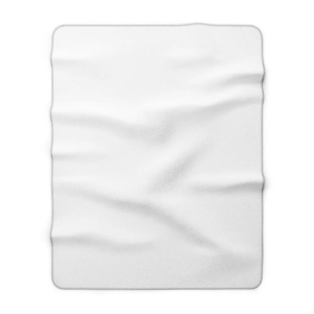 The sherpa blanket laid flat, 30 × 40 in